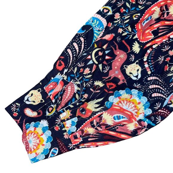 Paisley Long Sleeve V-Neck Blouse Animal Print Mystical - Picture 7 of 12